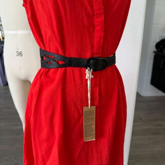 NWT Diesel‎ Black Leather Cut Out Belt Size 70, 25.5\' - 27.5\